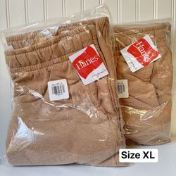 Hanes Jogger Sweatpants Originals Men's Fleece Midweight with Pockets sz XL