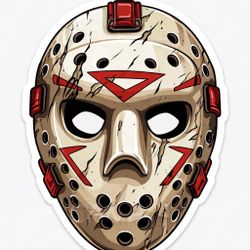 4” Hockey Mask Sticker Decal Friday 13
