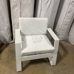 Outdoor White Powder Coated Sofa Chair 
