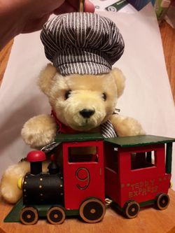 Teddy Express Train and Conductor Lamp