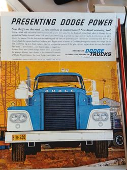 Vintage Dodge Truck Ad • 1960 Power Giant • Saturday Evening Post Mag Pullout