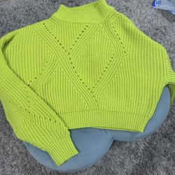 Lime Green Fashion Sweater