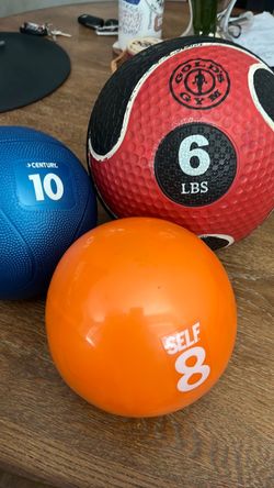 Set of 3 Medicine Balls 6, 8, 10 lbs
