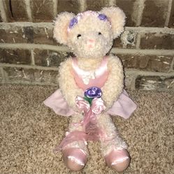 Vintage Russ Berrie Ariella Teddy Bear Plush Ballerina In Tutu Stuffed Animal
