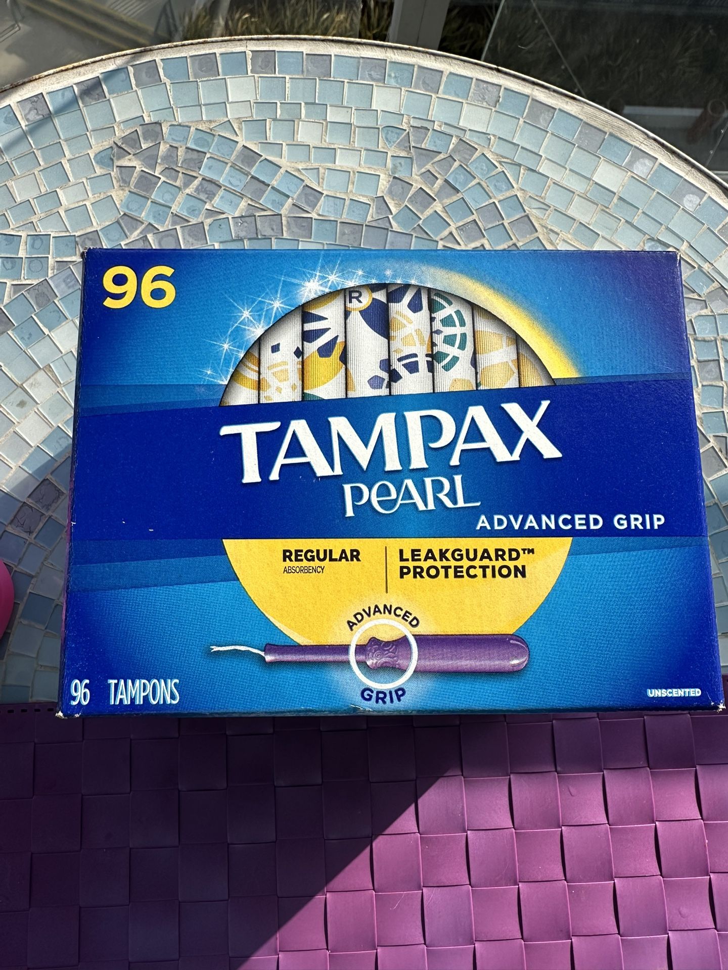 Mostly Full Box Of New tampax Pearl Tampons