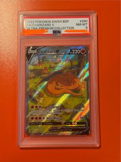 PSA 8 Charizard V Full Art SWSH260 Pokemon Card