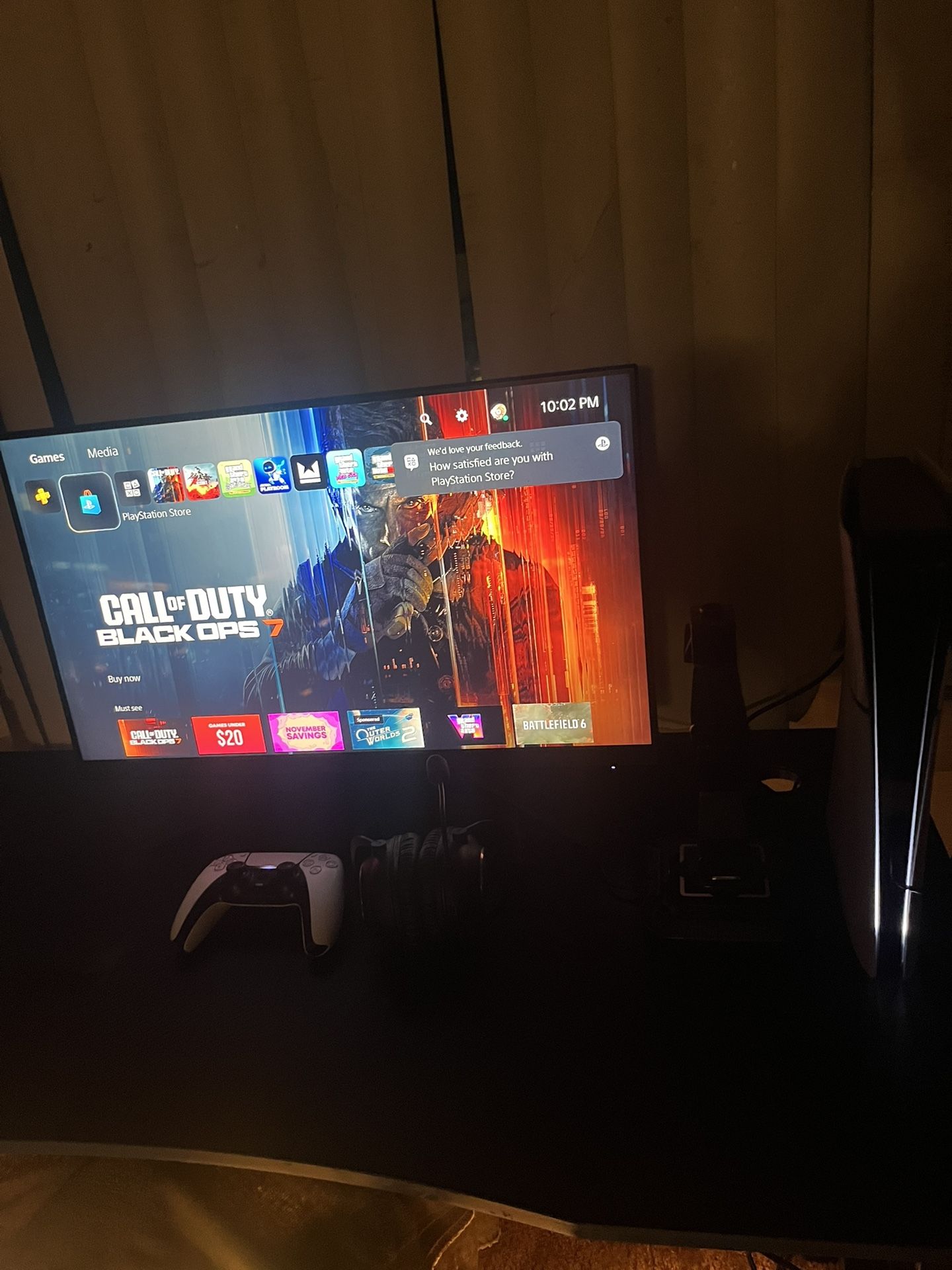 Ps5 With Monitor And Desk