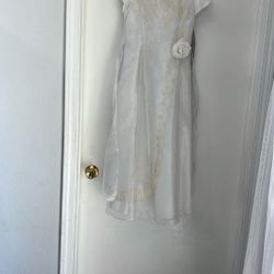 Girls White Dress For Formal Wear 