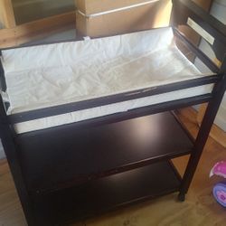 Crib/ Sealy Mattress And Changing Table 