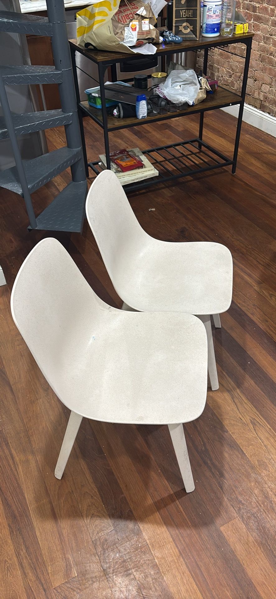 2 White Chairs