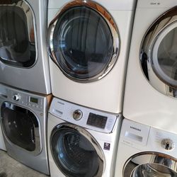Samsung Front Load Washer And Stackable Gas Dryer Set 