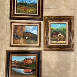 Wooden Frames with Canvas Painting