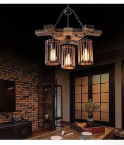 Modern Chandelier 3 Lights Retro