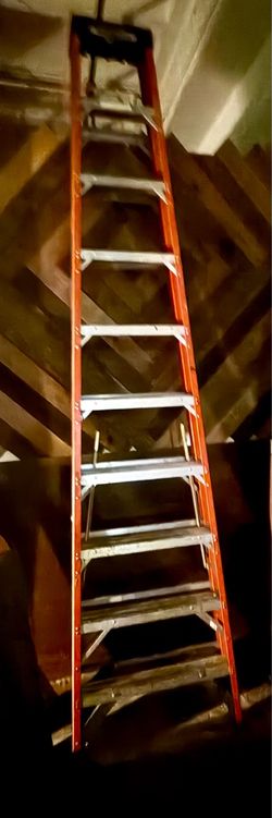 Orange Werner 12’ Fiberglass Ladder