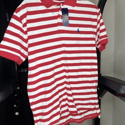 Men polo plaid shirt size small (NEW)