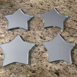 Mirror Star 5” Candle Coasters, Crate & Barrel Set Of 7