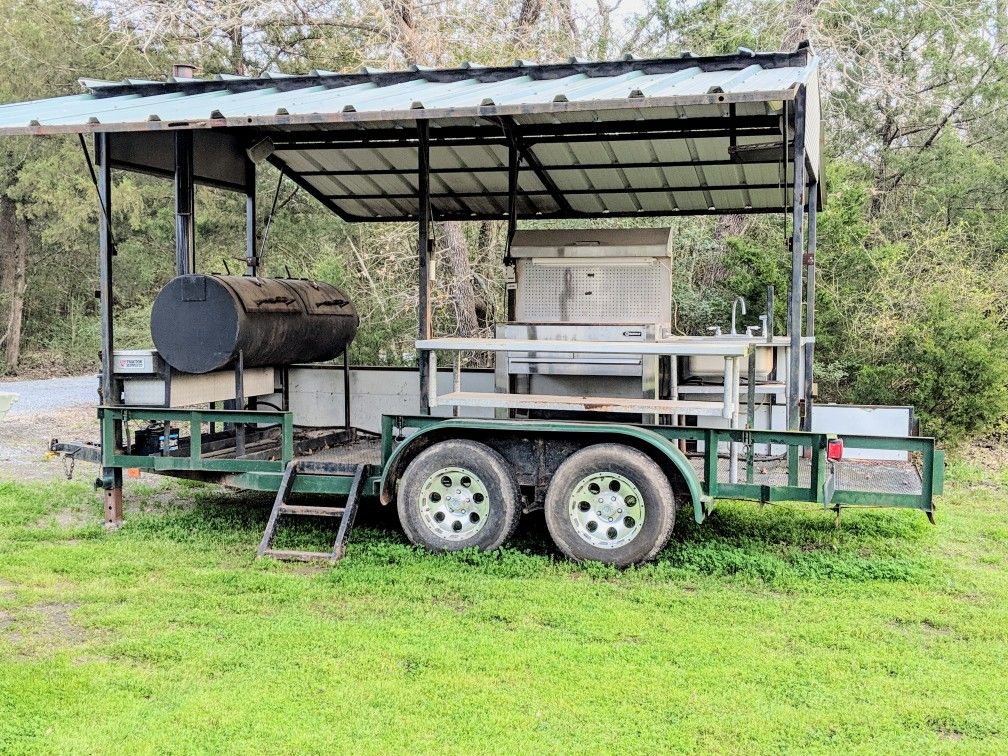 16' Competition BBQ pit trailer