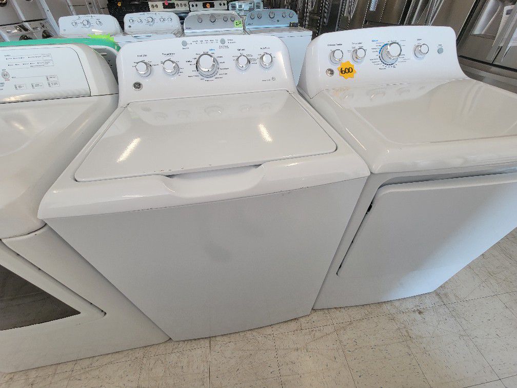 Ge Tap Load Washer And Electric Dryer Set Used In Good Condition With 90day's Warranty 