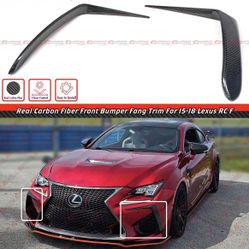 15-18 Lexus RCF Front Bumper Fangs Carbon Fiber 
