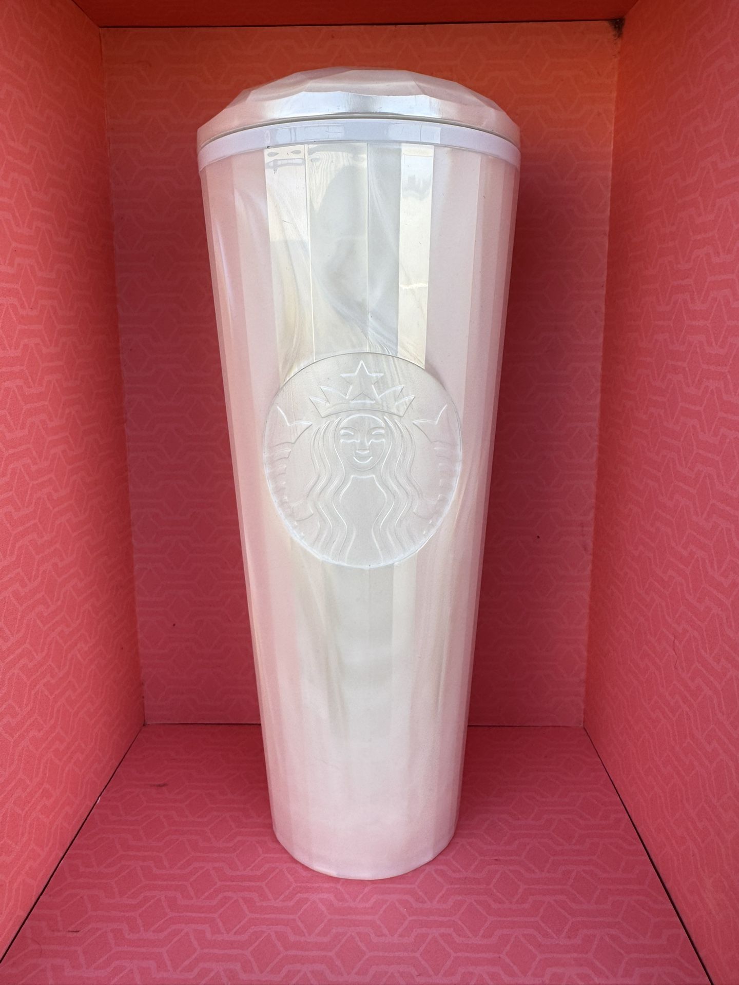 Starbucks White Pearl Dome Kaleidoscope 2022 Tumbler Cold