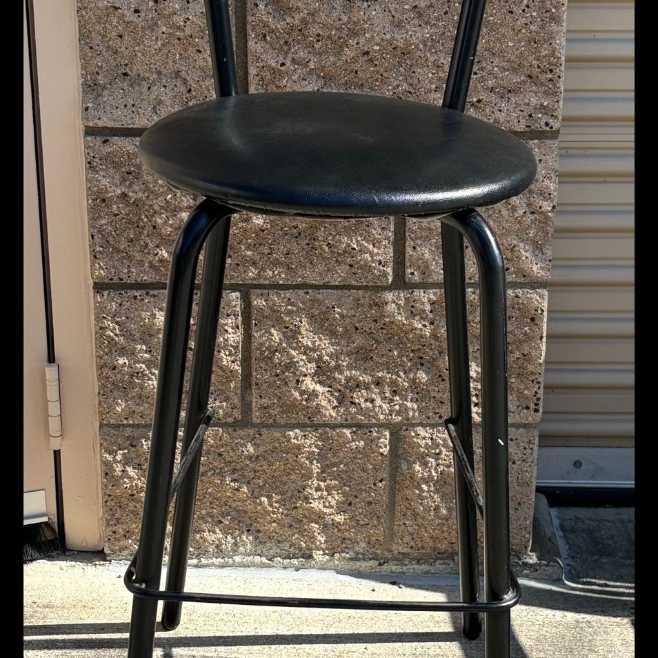 Black metal stools
