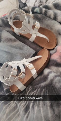 White Sandals Size 7