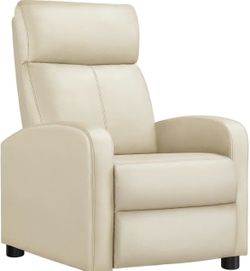 Recliner Chair with 3 Adjustable Angles Living Room Chairs Beige