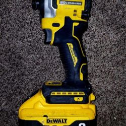 Dewalt 20V MAX Cordless Brushless Compact 1/4 in. Impact Driver & The XR 8.0Ah Battery 
