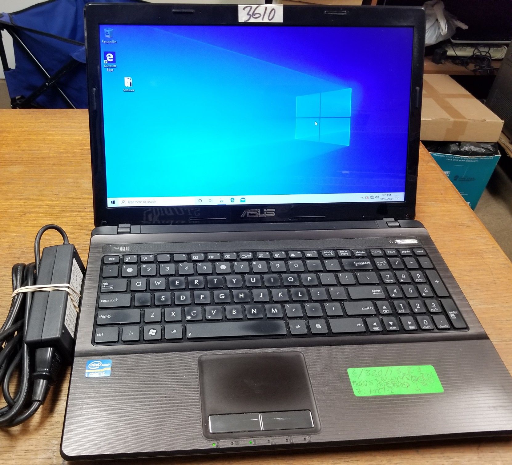 Fixed Price: Asus K53E 15.6" Laptop Core i5 6gb Ram 320gb Hdd Windows 10 Webcam HDMI #3610