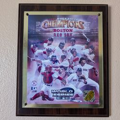 Plaque Commemorating the Boston Red Sox 2004 World Series Championship.