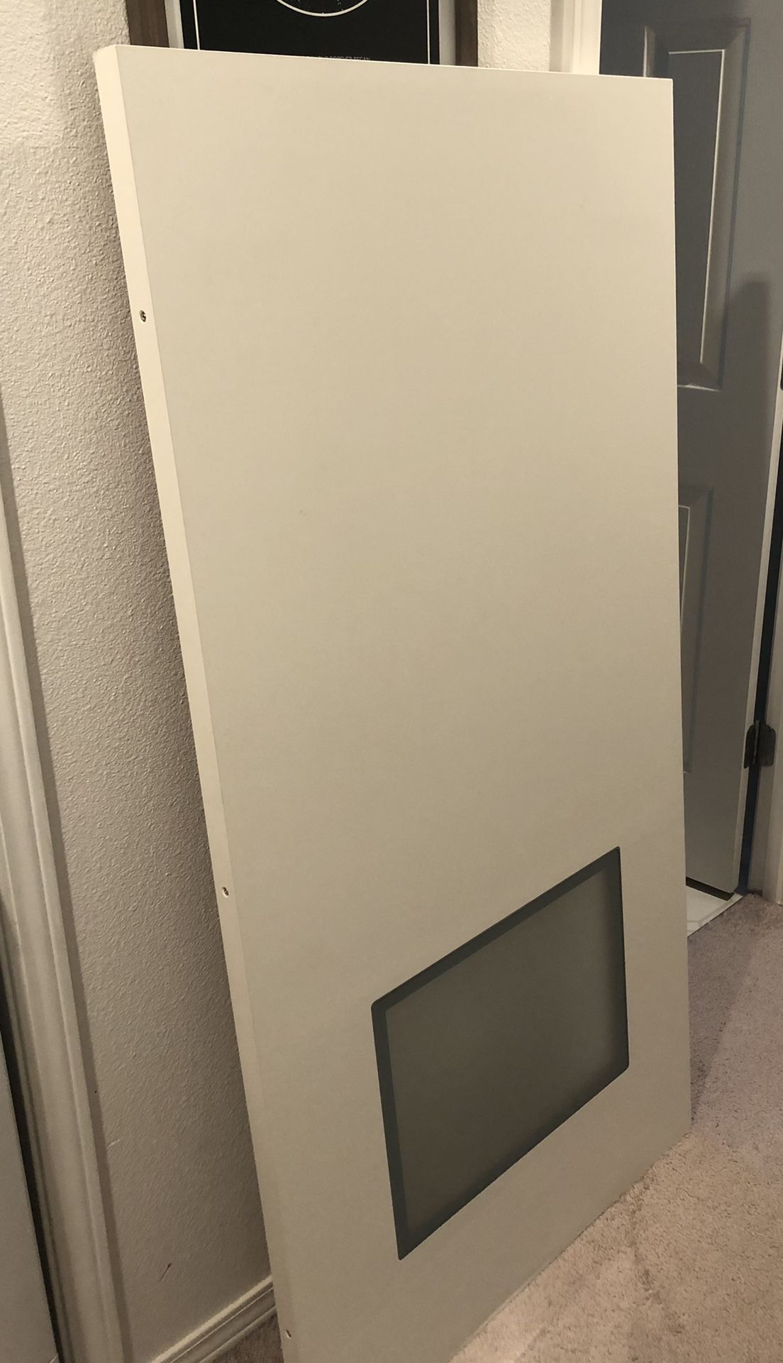 IKEA desk top with a light table on the side