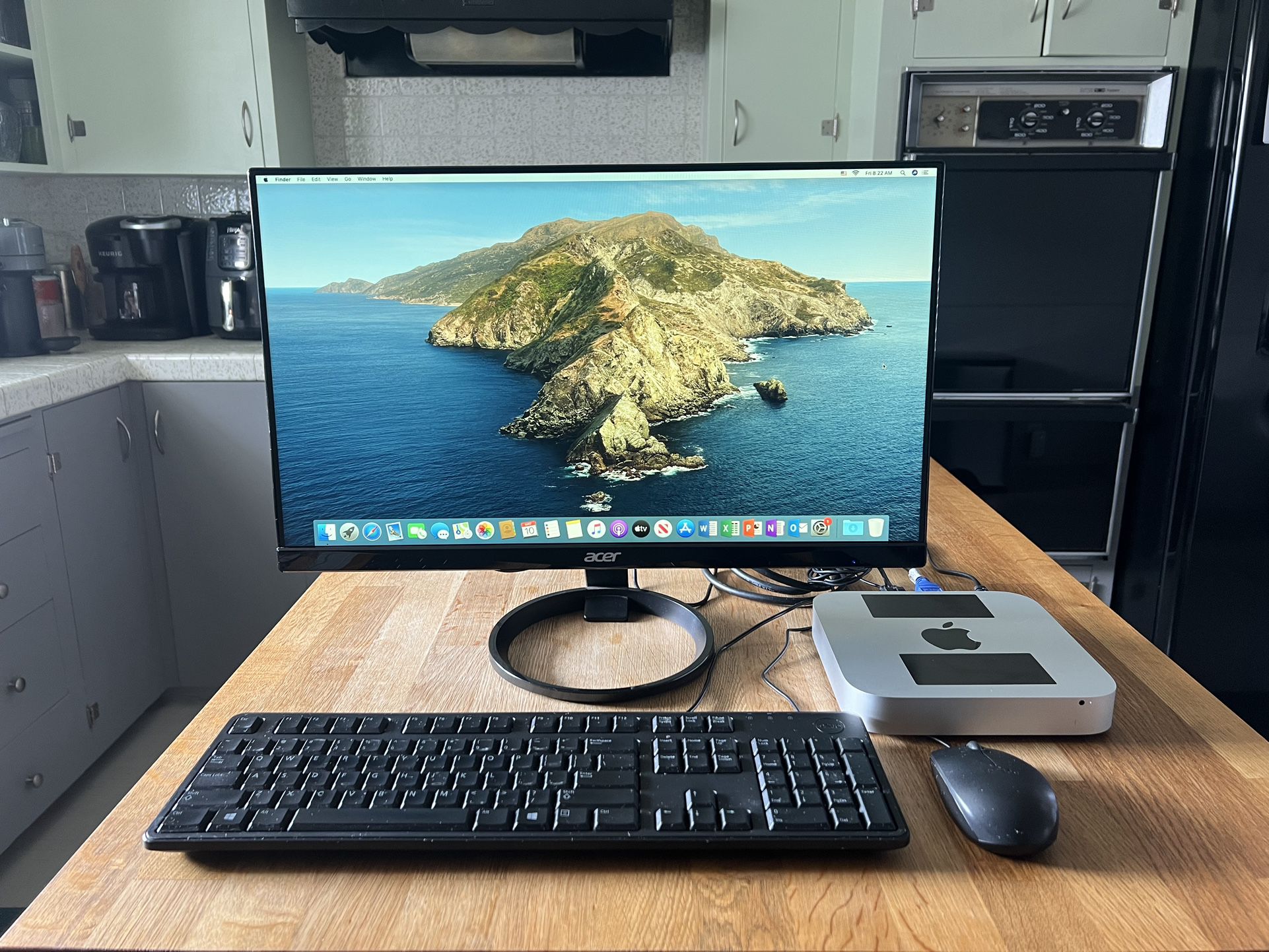 Apple Mac Mini Desktop Computer With Acer Monitor, Keyboard And Mouse - Intel i5 / 4GB Memory / 1TB Hard Drive / MS Office Installed 