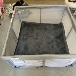 Large 50x50 Playpen With Huloo Sleep Play Mat