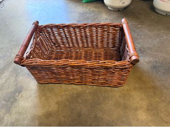 Large Wicker Storage Basket with Handles