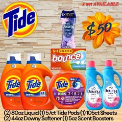 🔥🔥 HUGE Tide LAUNDRY DETERGENT Pods, Downy, Bounce Household Stock Up BUNDLE 🔥🔥
