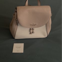 Kate Spade ♠️ Medium Backpack White + Beige