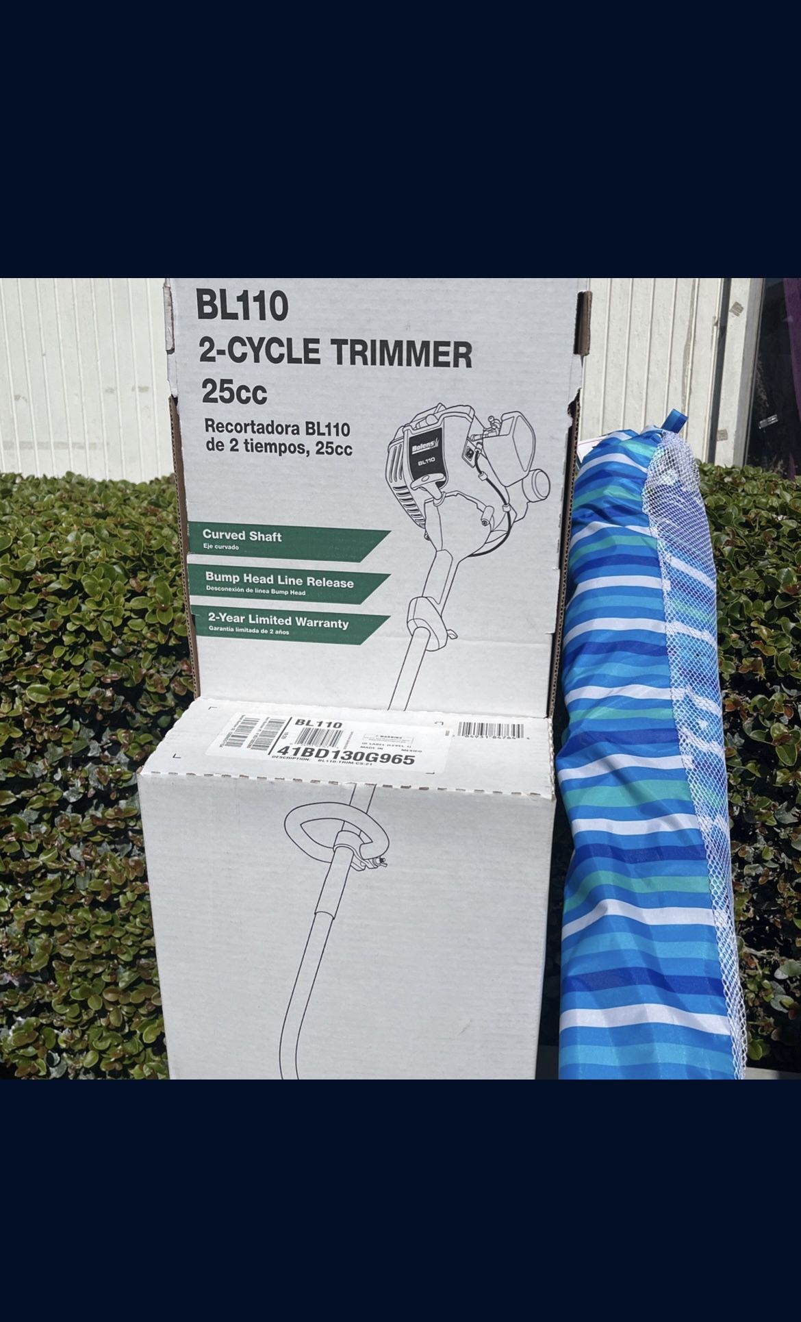 Bl110 2 Cycle Trimmer 25cc Gas