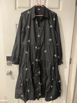 New Dress Black Flowers 