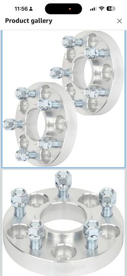 Aluminum wheel spacers. Has 5x4.5  2Pcs 1 inch Wheel Adapters 5x4.5 to 5x4.75 with Studs 12x1.5 Bore 74mm Compatible with for Hyundai Tucson 2005-2021