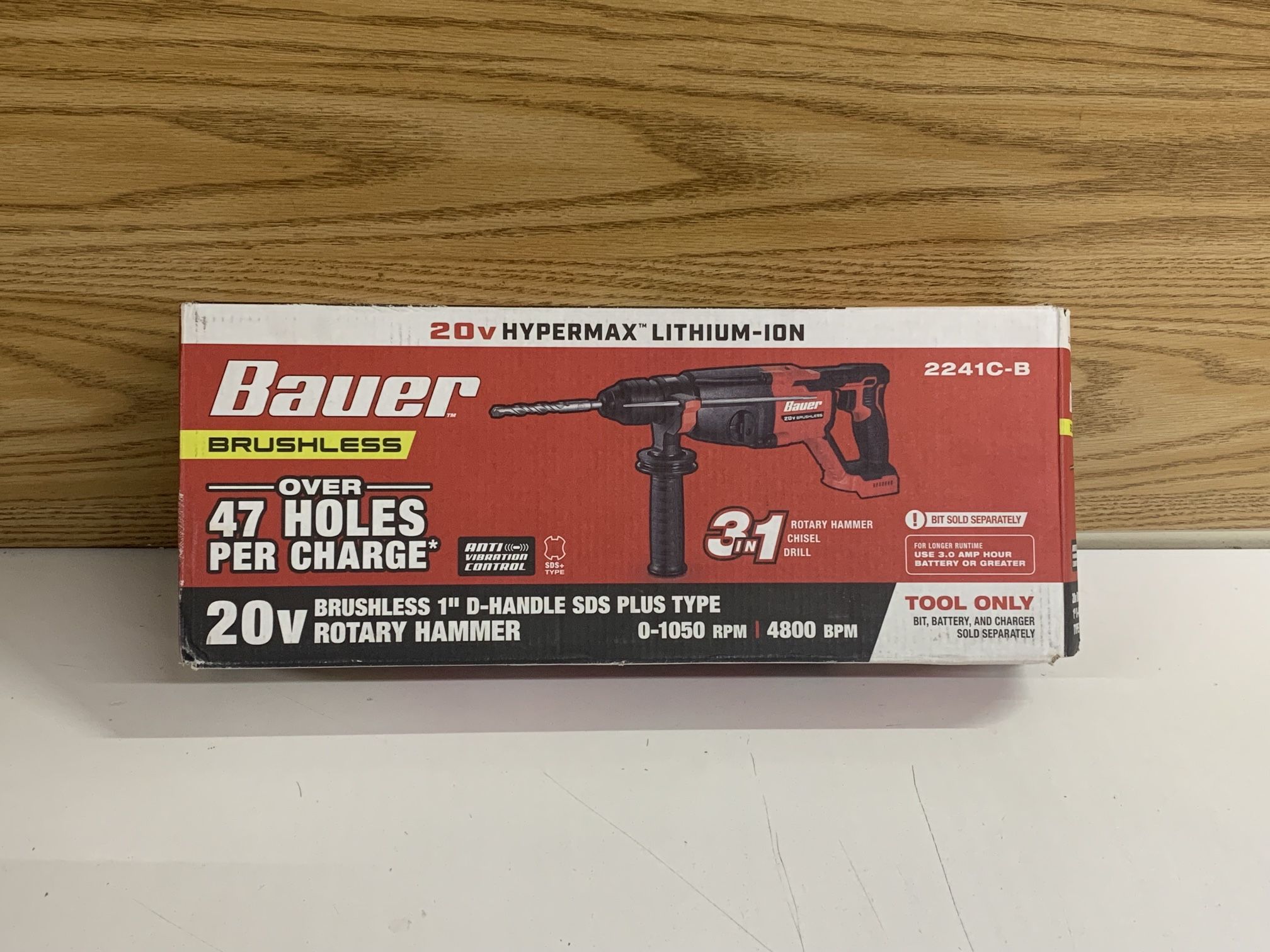 BAUER 2241C-B 20V Brushless Cordless 1'' Type Rotary Hammer - MISSING HANDLE