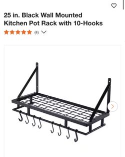 Pot Rack With Hooks