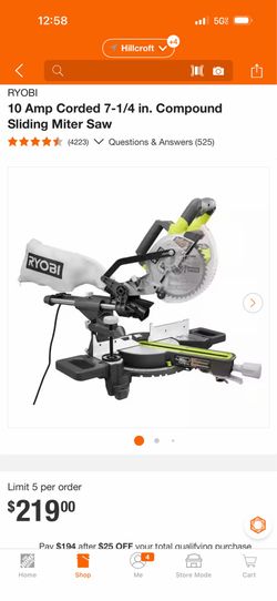 Ryobi TSS103 Miter Saw