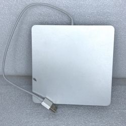 apple USB SuperDrive External Drive CD DVD, Silver, A1379, 6" x 5 1/2" - (READ)