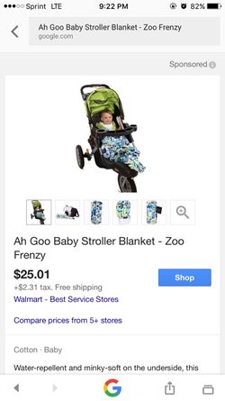 Baby stroller blanket new