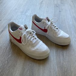 Nike Air Force 1 Red Swoosh Size 11.5