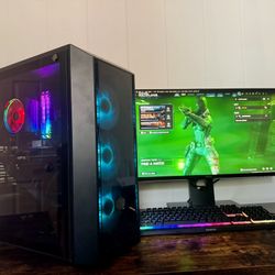 RGB Gaming PC Setup w/ Dell Monitor & SteelSeries Keyboard