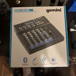 Gemini GEM08USB 8 Channel Analog Mixer USB & Bluetooth 