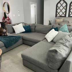 Grey Sectional Gently Used