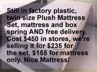 Twin size Plush Mattress Set Brand New in plastic