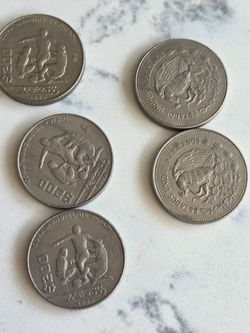 Monedas conmemorativas del mundial México 86. De 200 pesos